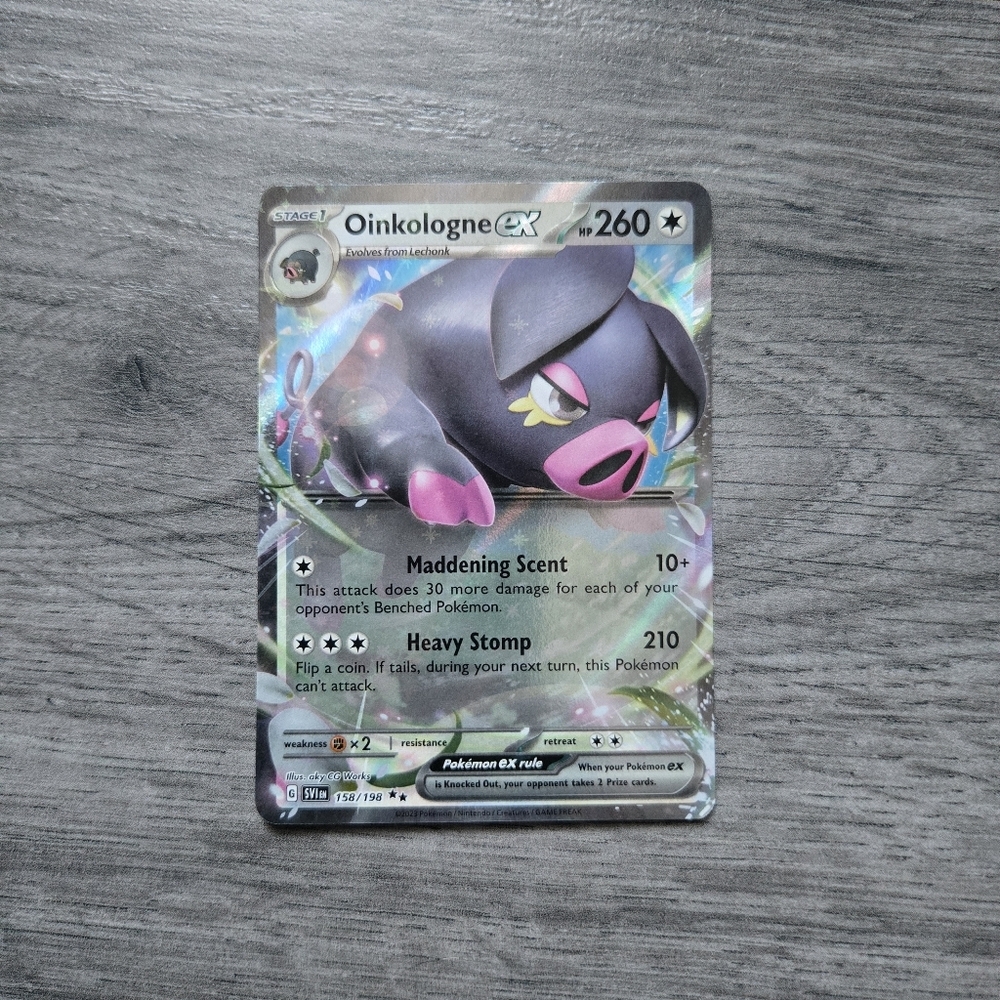 Oinkologne ex #158 Pokemon Scarlet & Violet Holo Card